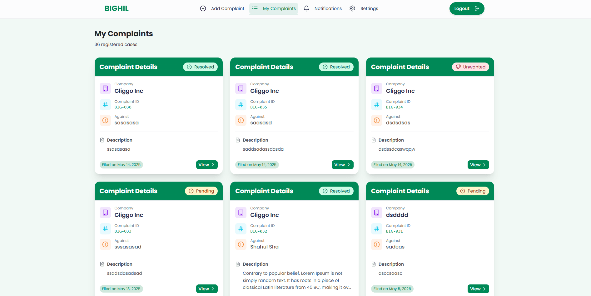 User Portal